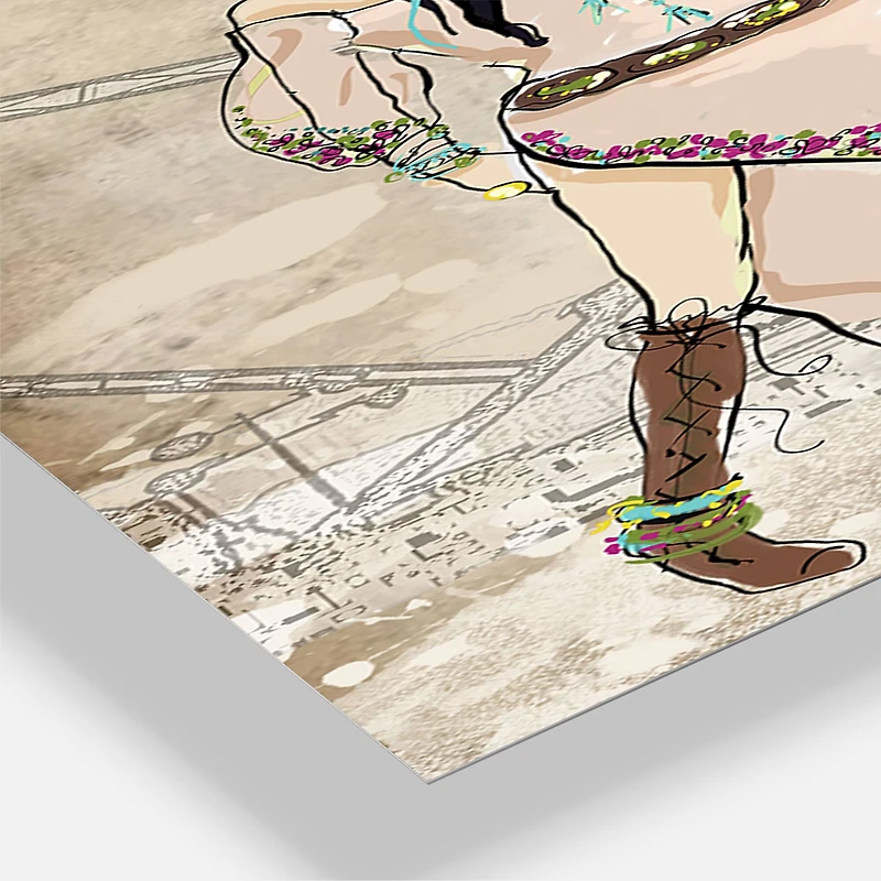 Designart 'Squad Goals Oversized Fashion Multipanel Wall Clock