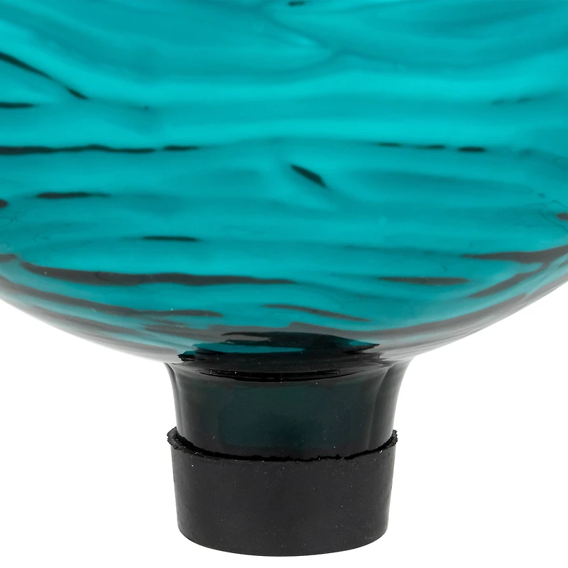 10" Turquoise Wave Outdoor Garden Gazing Ball