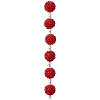 12 Pack: Red Clay Pavé Rondelle Beads, 10mm by Bead Landing™