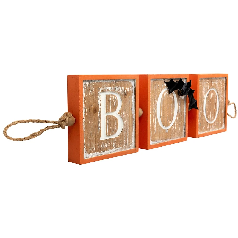 27.5" Distressed BOO Halloween Decorative Hanging Banner