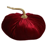 6.5" Velvet Pumpkin Tabletop Décor by Ashland