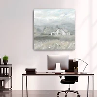Country Meadow Farmhouse Neutral Canvas Giclee