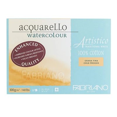 Fabriano® Artistico Traditional White Cold Press Watercolor Block
