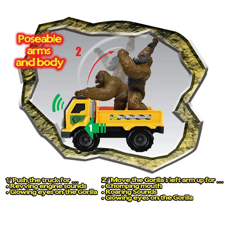 Red Box Toy Light & Sound 7" Gorilla Transporter 
