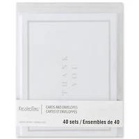 Silver Thank You Cards & Envelopes by Recollections™, 4.25" x 5.5"