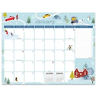 TF Publishing 2024 Folk Love Medium Desk Pad Monthly Blotter Calendar