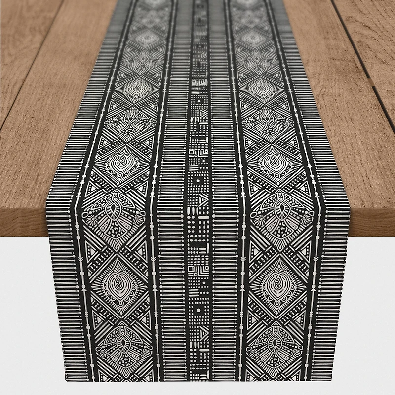 Dotted Boho Pattern Indoor/Outdoor Table Runner