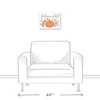 Welcome Fall Hedgehog Canvas Wall Art