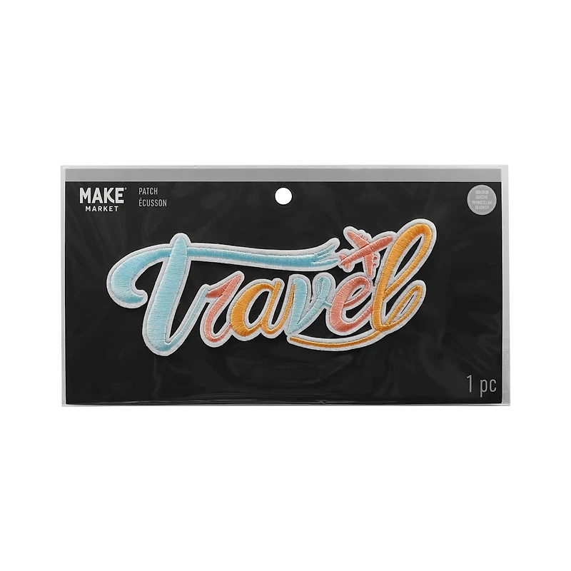 Embroidered Travel Iron On Patch by Make Market®
