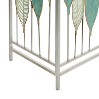 Silver Metal Contemporary Console Table 30" x 44" x 15"