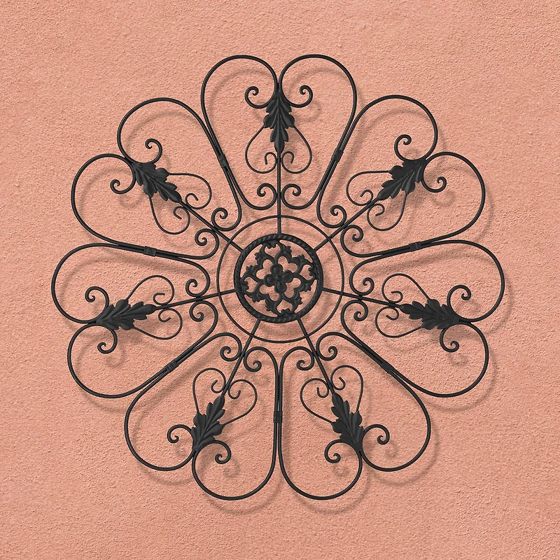 Glitzhome® 23.75" Traditional Iron Scroll Wall Décor