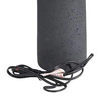 Black Cement Modern Table Lamp, 24" x 14" x 14"