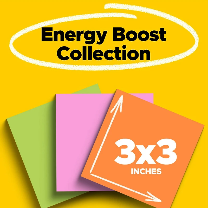 Post-It® Energy Boost Collection Super Sticky Notes