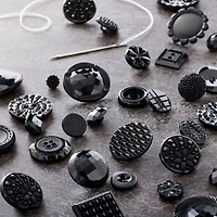 12 Pack: Black Buttons Value Pack by Loops & Threads®