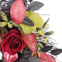24" Black & Red Rose Wreath by Ashland®