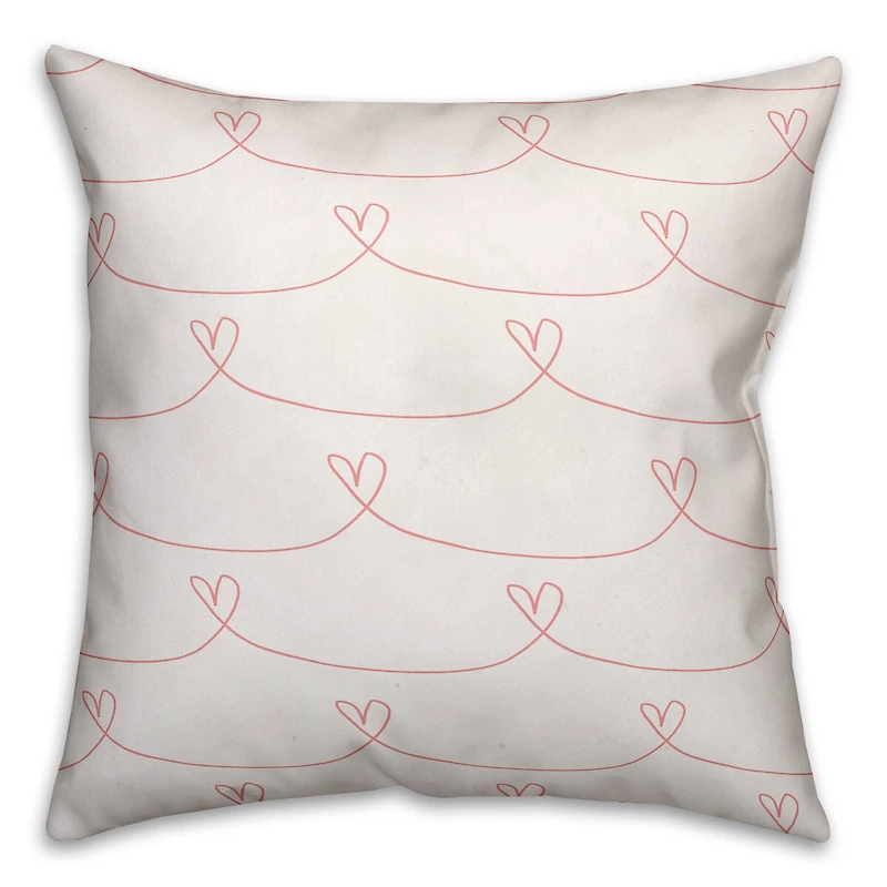 Simple Heart Pattern Throw Pillow