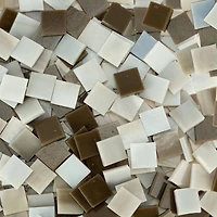Oceanside Compatible™ Small Neutral Mosaic Stained Glass Squares, 8oz.