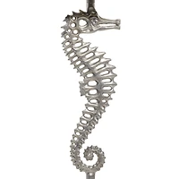 Silver Aluminum Coastal Accent Table