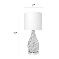 Elegant Designs Crystal & Chrome Decorative Table Lamp