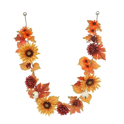6ft. Orange Sunflower & Pumpkin Garland by Ashland®