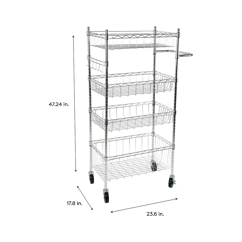 Organize It All 4 Tier Utility Cart