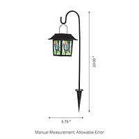 Glitzhome® 30" Solar Powered Butterfly Pattern Garden Lamp with Stakes, 2ct.