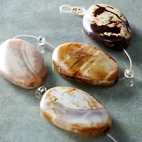 Amber Crackled Agate Oval Beads, 30mm by Bead Landing™