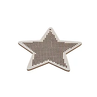 4" Star Cross Stitch Wood Canvas, 4ct. by Loops & Threads®