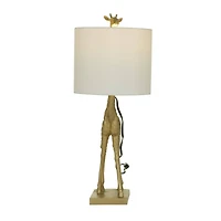 23" Gold Eclectic Accent Lamp