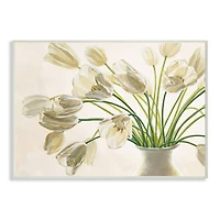 Stupell Industries Tranquil White Tulip Bouquet in Vase Wall Art