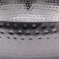 Hello Honey® 14" Oxidized Silver Round Hammered Metal Bowl