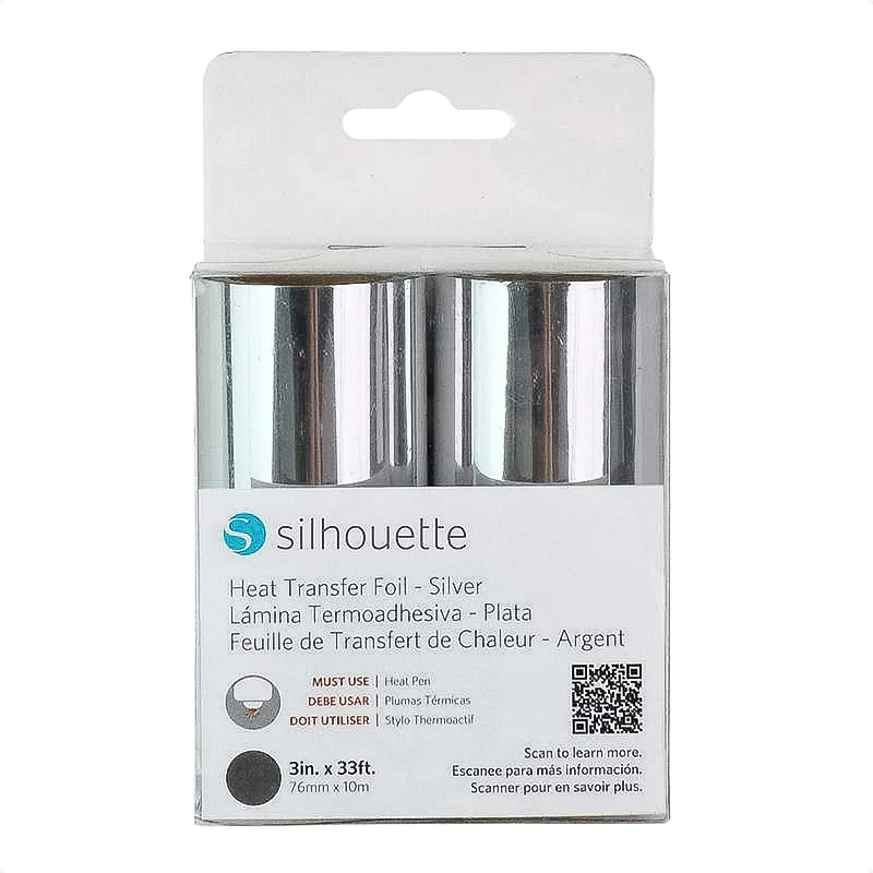 Silhouette Silver Heat Transfer Foil Rolls, 2ct.