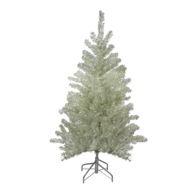 4.5ft. Unlit Metallic Platinum Tinsel Artificial Christmas Tree