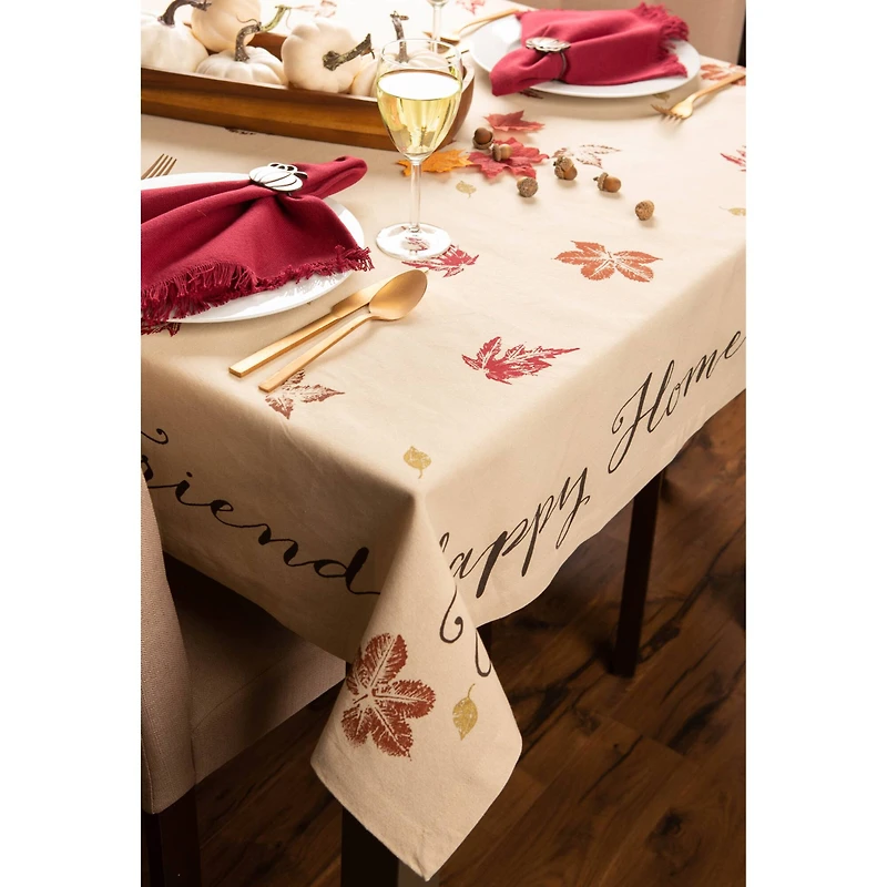 DII® 84" Rustic Leaves Print Tablecloth