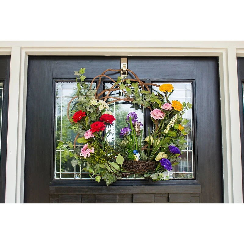 22” Spring Floral Wreath
