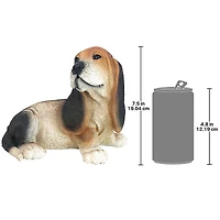 Design Toscano 9" Black & Brown Basset Puppy Dog Statue