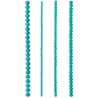 12 Packs: 4 ct. (48 total) Aqua Faceted Glass Rondelle Bead Strands by Bead Landing™