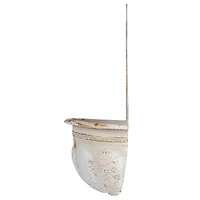 Hello Honey® 28.5" White Distressed Finish Metal Wall-Mounted Planter