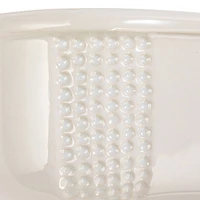 Hello Honey® 15.5" Matte White Oval 2qt. Debossed Stoneware Baking Dish with Lid