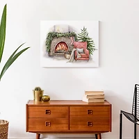 Cozy Fireplace Canvas Wall Art