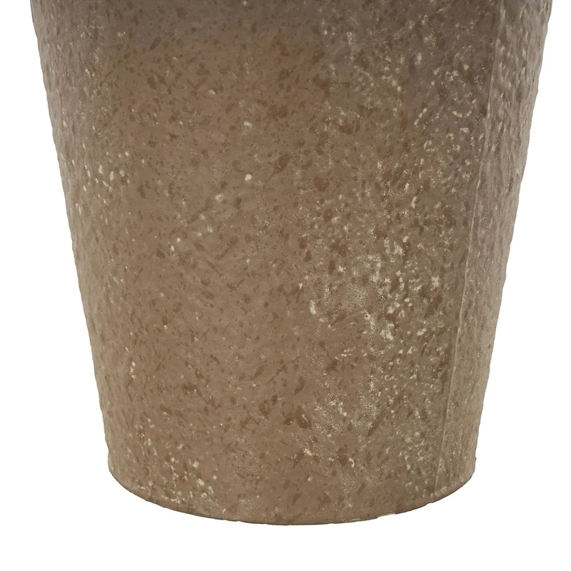 15.75" Brown Metal Antique Inspired Vase with Handle