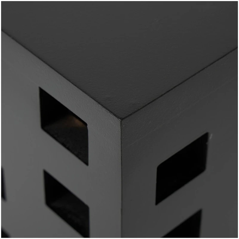 18" Black Wood Accent Table