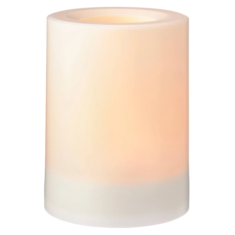 White 3" x 4" LED Outdoor Pillar Candle By Ashland®