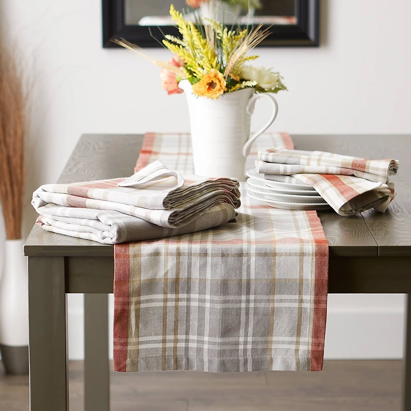 DII® 52" Plaid Thanksgiving Cozy Picnic Tablecloth