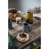 Hello Honey® 5.5" Mustard Hand-Woven Jute & Glass Votive Candle Holder