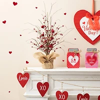 Glitzhome® 18" Valentine's Berry Heart Table Tree