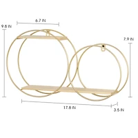 NEX Haitral 2-Tier Gold Floating Shelf