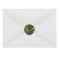 JAM Paper Gold Serrated Edge Circle Label Wafer Seals