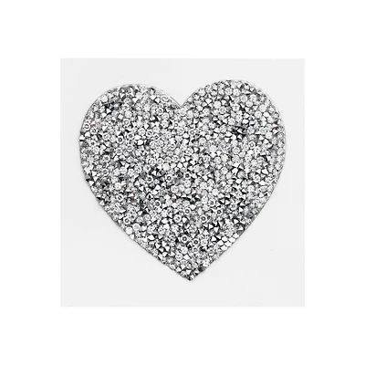 3" Crystal Heart Iron On Patch by Make Market®