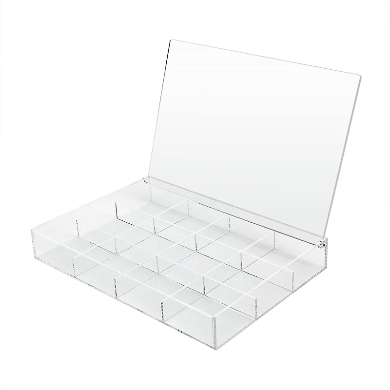 13.6" Clear -Compartment Divided Tray with Lid by Bead Landing